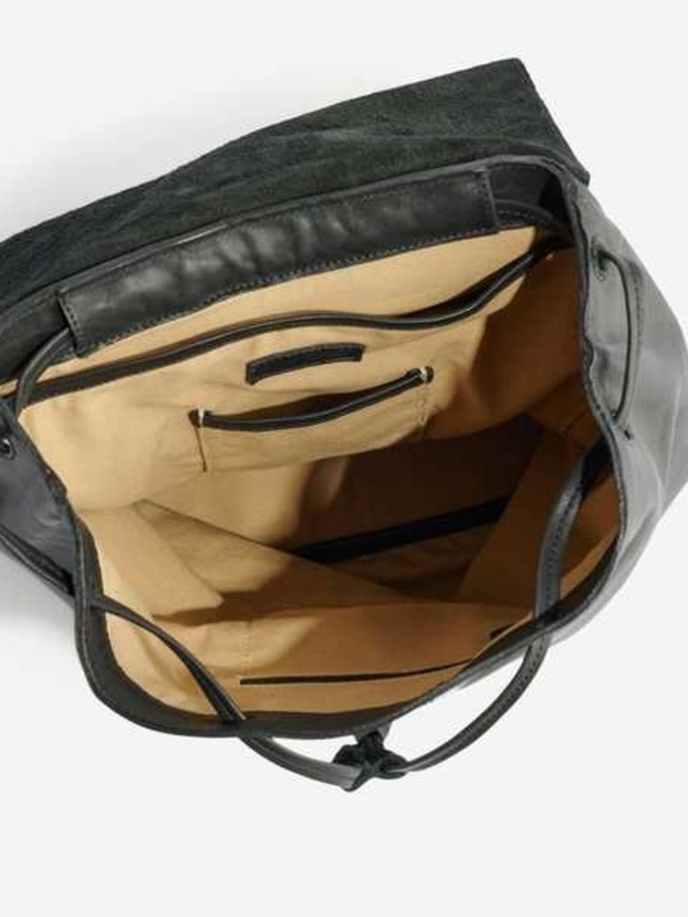 Nisolo Daniela Black Leather Drawstring Backpack - Picture 11 of 14